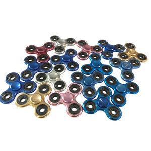 16 TOTAL 3 SIDED Metal FIDGET Spinner Ball Desk Toy EDC ADHD Focus Spinning